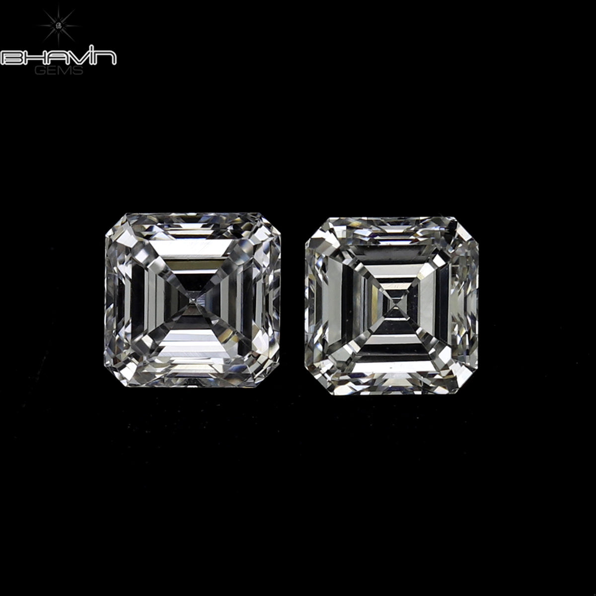0.15 CT Natural Asscher Diamond White (G+) Color Clarity VVS-VS (3.00 MM)