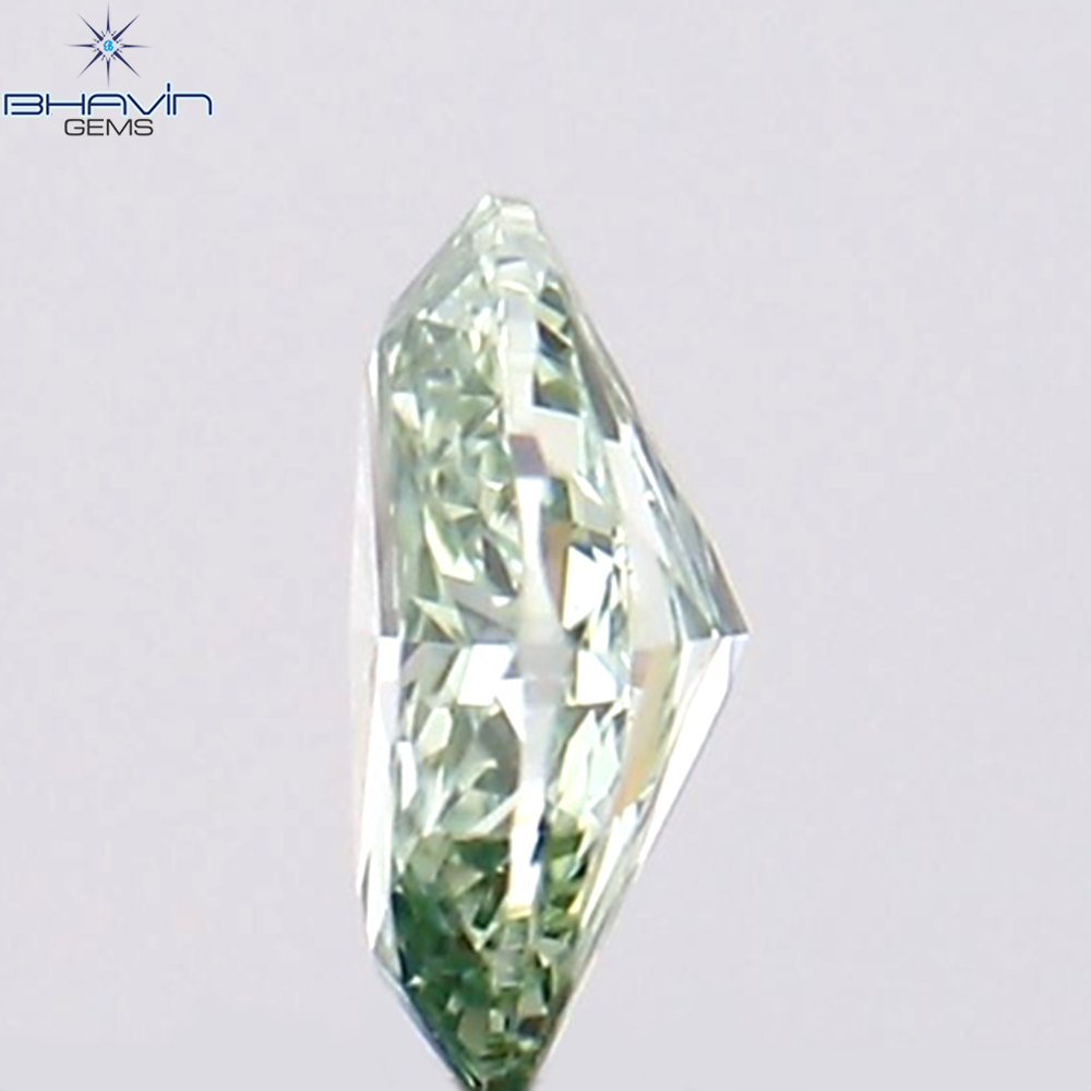 0.07 CT Natural Oval Diamond Enhanced Greenish Blue Color Clarity VS1 (3.08 MM)