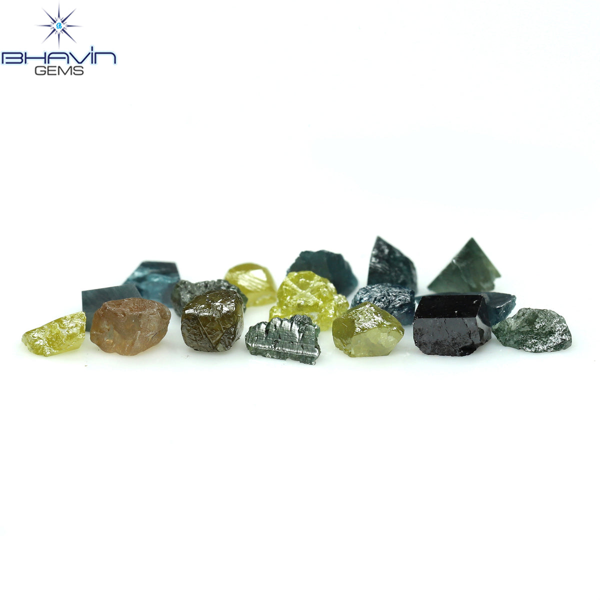 9.48 CT/46 Pcs Natural Rough Diamond Enhanced Mix Fancy Color Clarity I3 (3.11 MM)