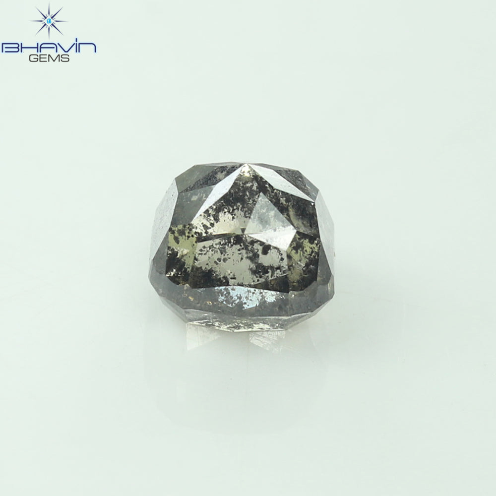 1.11 CT Cushion Shape Natural Loose Diamond Salt And pepper Color I3 Clarity (5.09 MM)