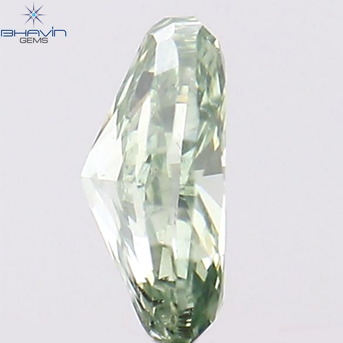 0.14 CT Natural Oval Diamond Enhanced Green Color Clarity SI1 (3.90 MM)