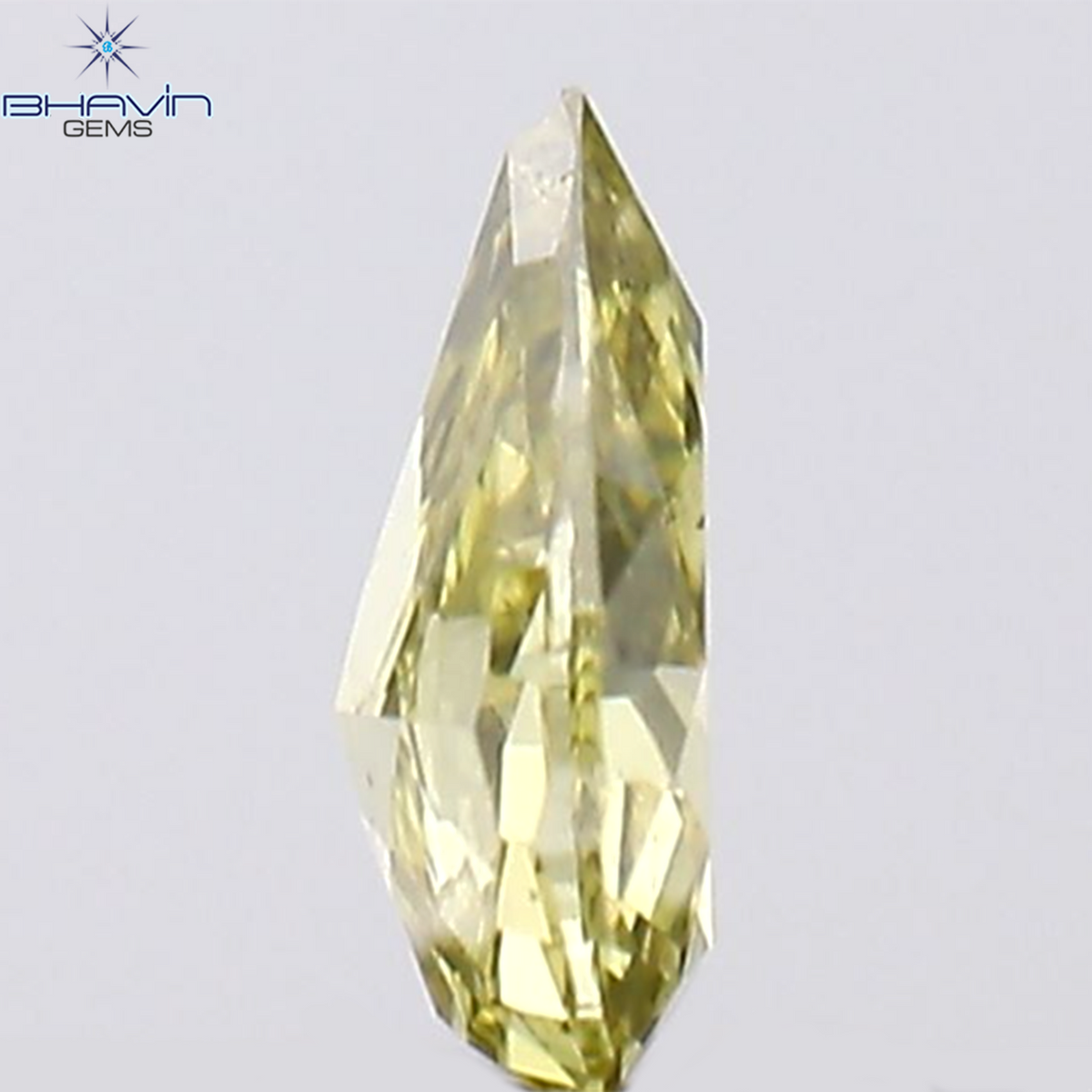 0.29 CT ペアシェイプ ナチュラル ダイヤモンド グリーン (カメレオン) カラー VS1 クラリティ (5.89 MM)