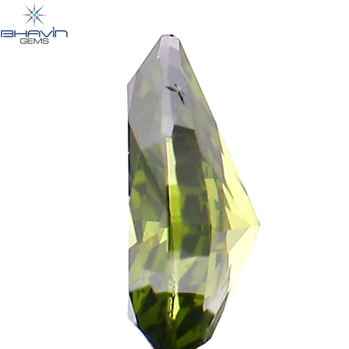 0.28 CT ペアシェイプ ナチュラル ダイヤモンド グリーン カラー SI1 クラリティ (5.19 MM)