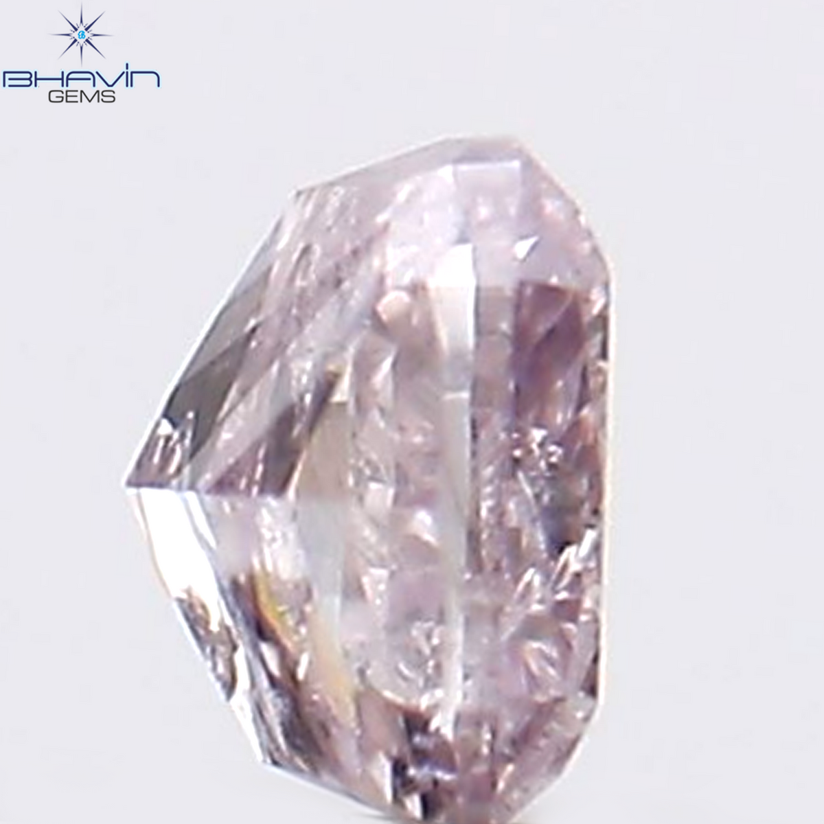 0.10 CT クッションシェイプ 天然ダイヤモンド ピンク色 I2 クラリティ (2.45 MM)