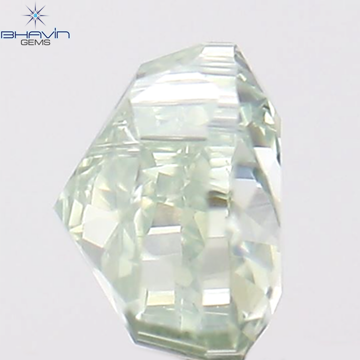0.30 CT ハートシェイプ 天然ダイヤモンド 緑がかった青色 I1 クラリティ (4.22 MM)