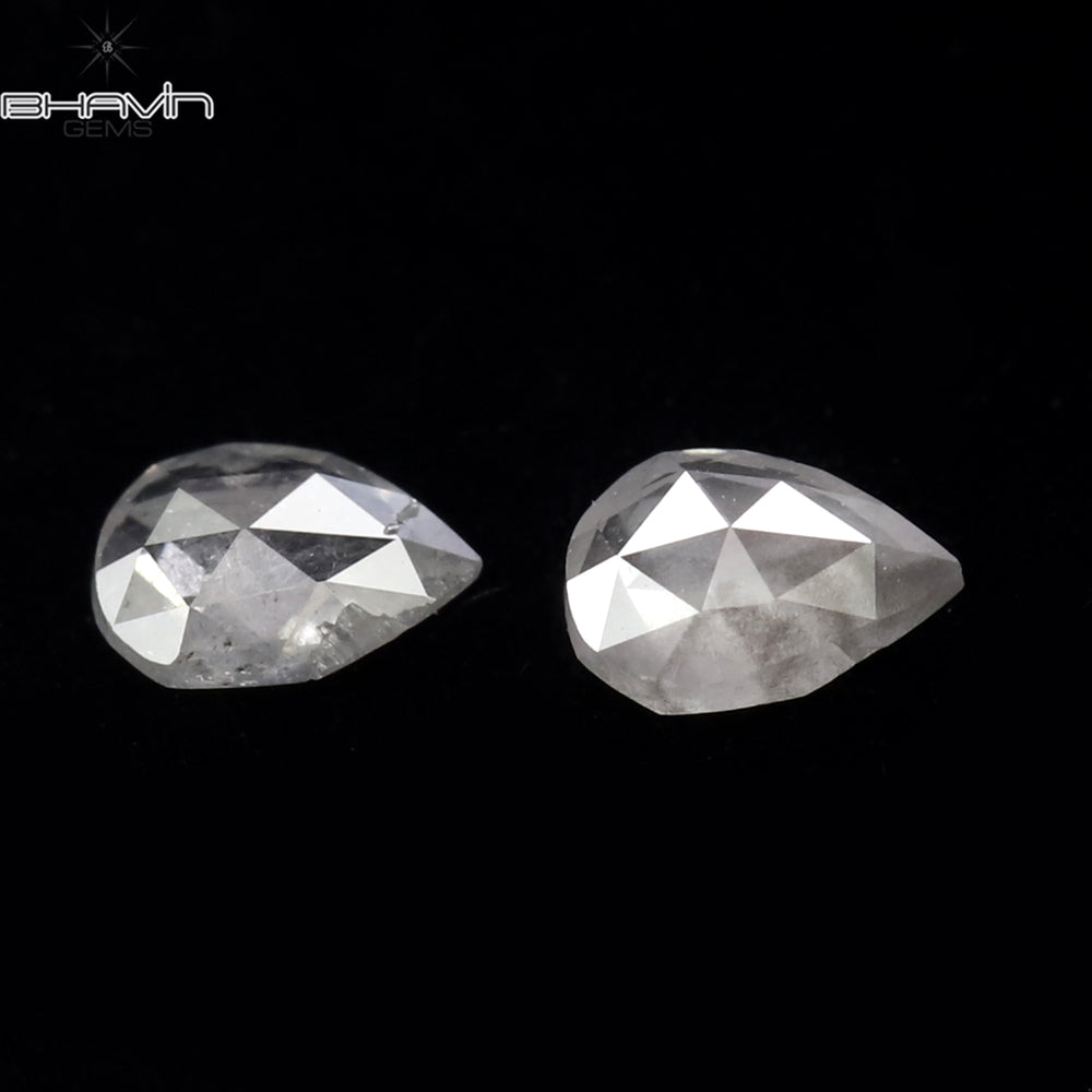 0.20 CT/2 ピース ペアシェイプ ナチュラル ダイヤモンド ホワイト カラー I3 クラリティ (3.71 MM)