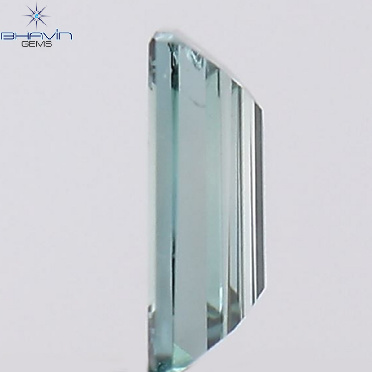 0.08 CT Natural Baguette Diamond Enhanced Blue Color Clarity VS1 (3.35 MM)