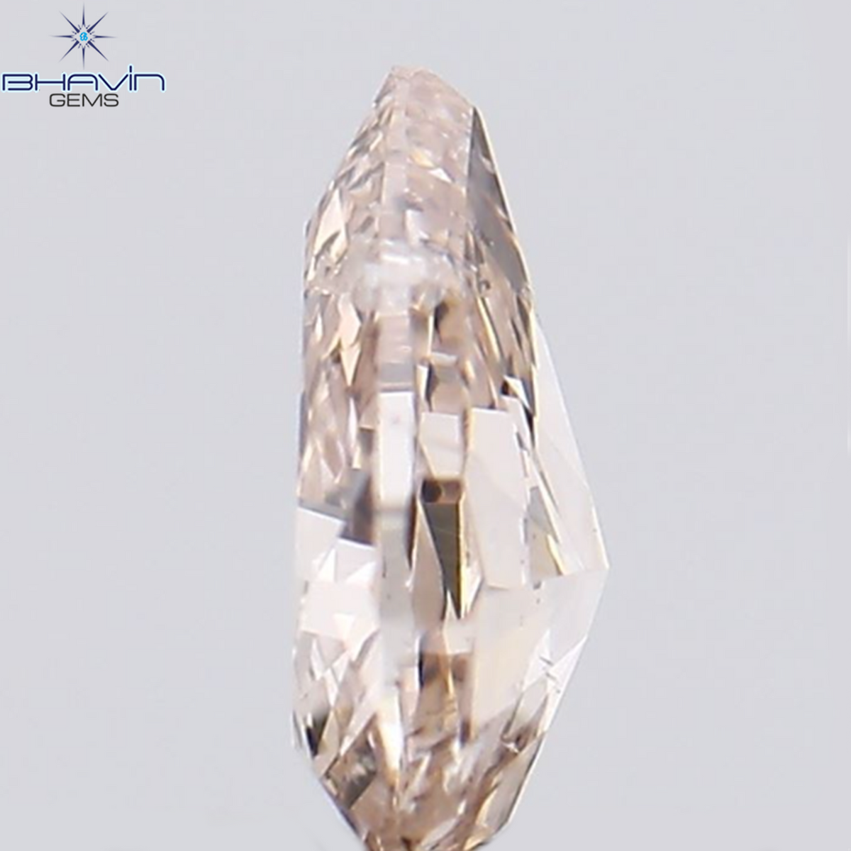0.12 CT ペアシェイプ ナチュラル ダイヤモンド ピンク色 SI2 クラリティ (3.99 MM)