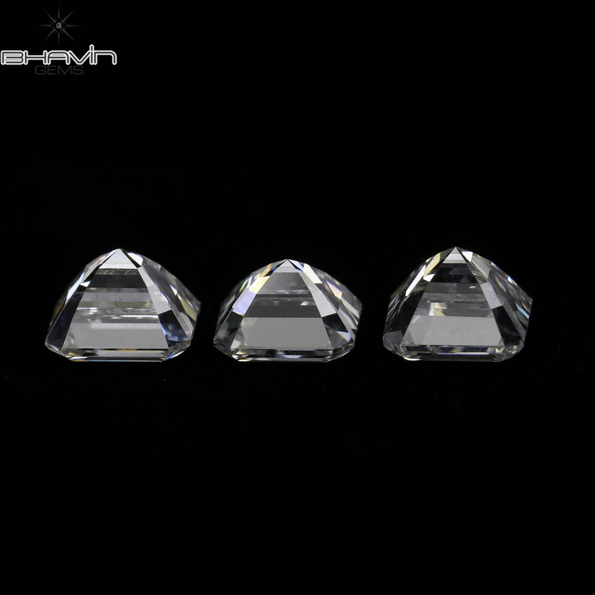 0.25 CT Natural Asscher Diamond White (G+) Color Clarity VVS-VS (3.60 MM)