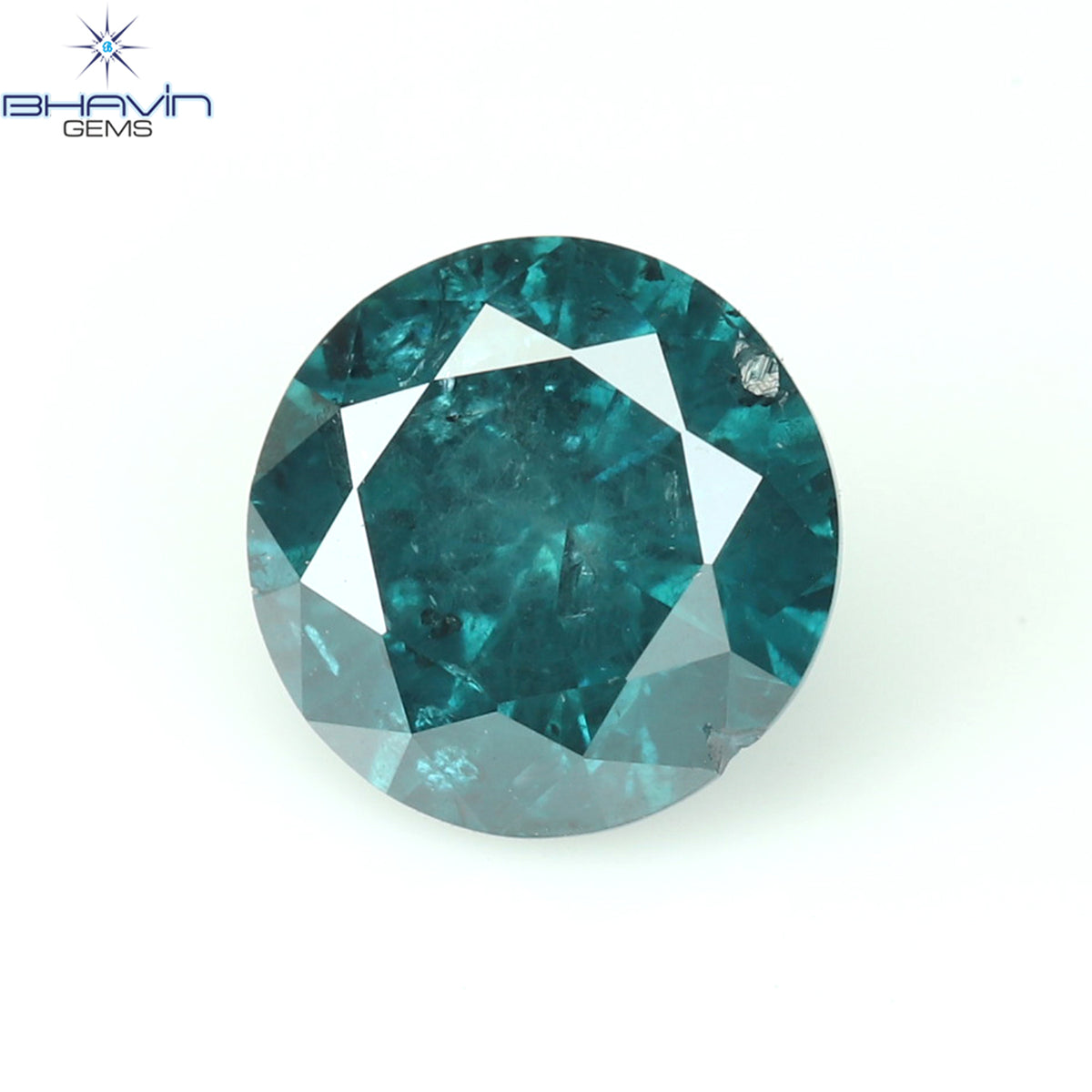 0.45 CT ラウンド ダイヤモンド ナチュラル ルース ダイヤモンド ブルー カラー I3 クラリティ (4.75 MM)