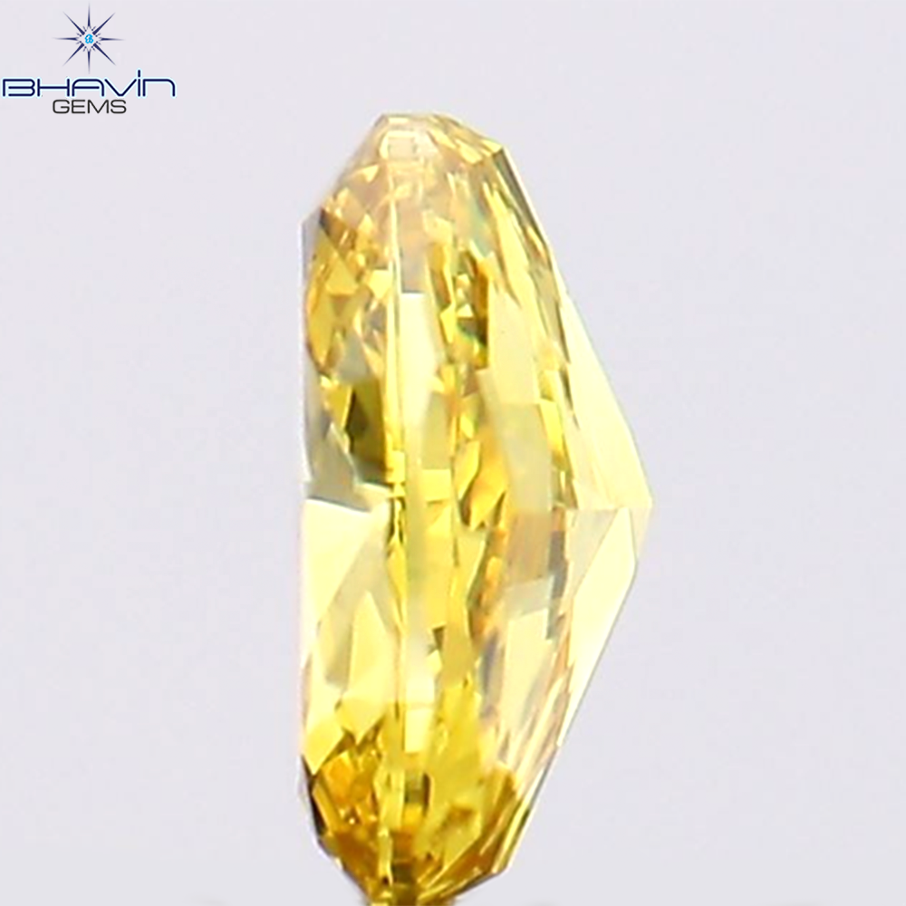 0.20 CT Oval Shape Natural Diamond Yellow Color VS1 Clarity (4.15 MM)