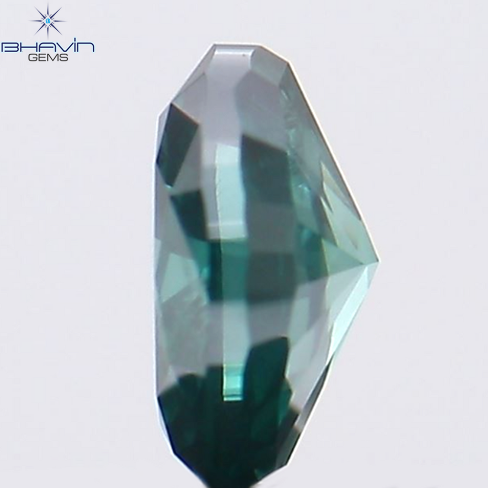 0.19 CT オーバル シェイプ ナチュラル ダイヤモンド ブルー カラー SI1 クラリティ (4.26 MM)