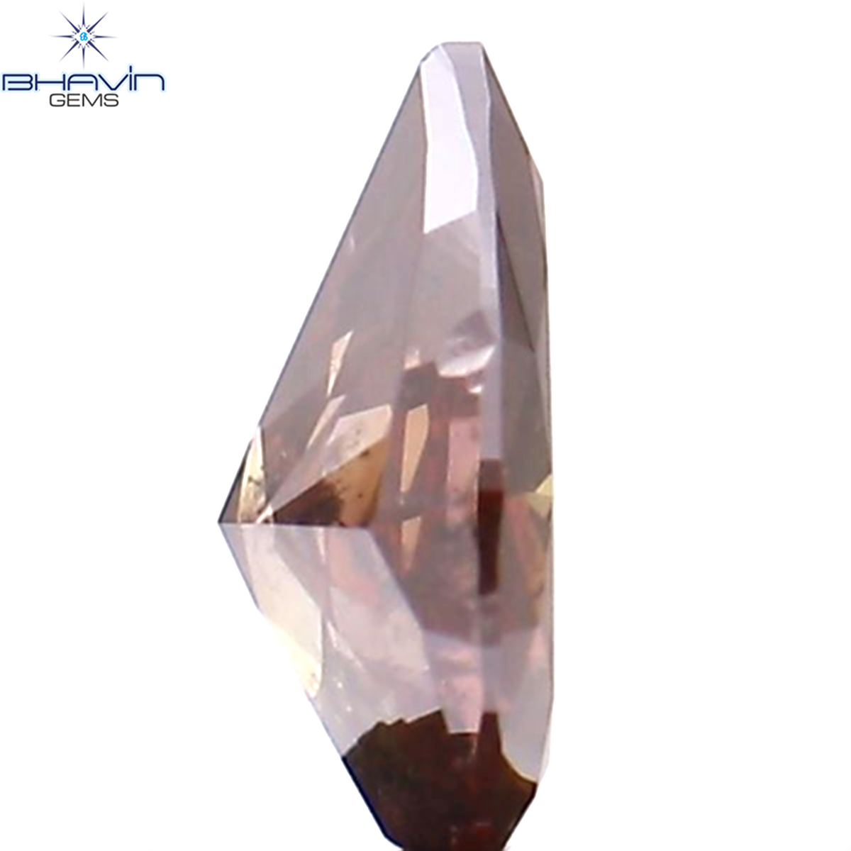 0.48 CT Natural Pear Diamond Enhanced Pink Color Clarity I2 (6.54 MM)