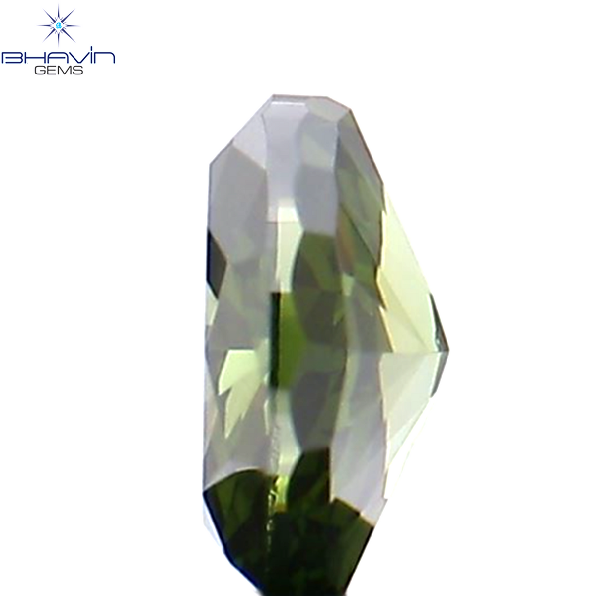 0.24 CT Natural Oval Diamond Enhanced Green Color Clarity VS2 (4.44 MM)