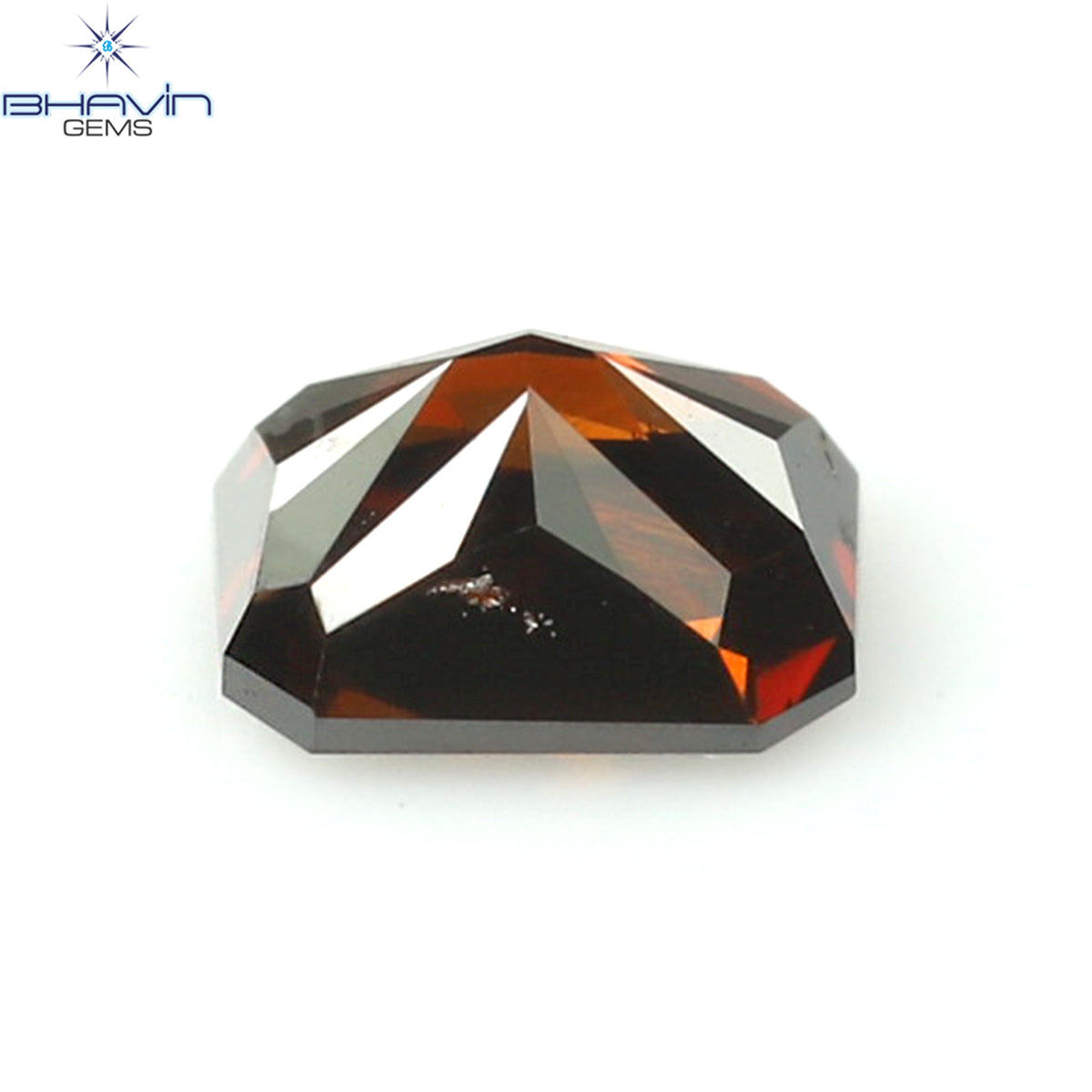 0.12 CT ラディアント ダイヤモンド コニャック カラー ナチュラル ダイヤモンド クラリティ VS2 (3.11 MM)