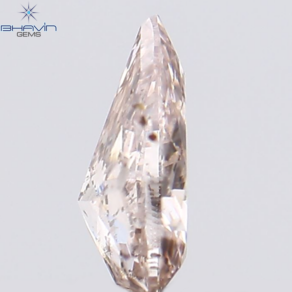0.12 CT ペアシェイプ ナチュラル ダイヤモンド ピンク色 SI2 クラリティ (3.99 MM)