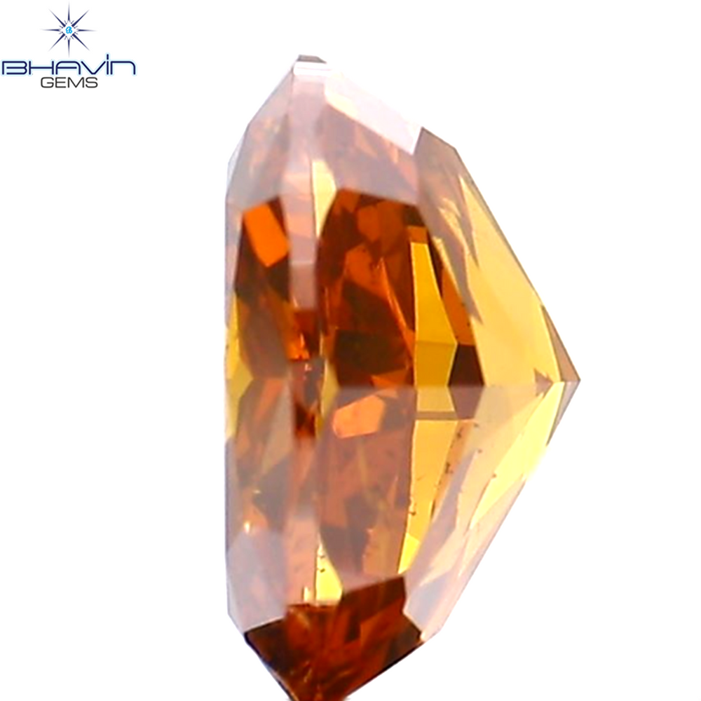 1.02 CT Oval Shape Natural Diamond Orange Color SI2 Clarity (6.82 MM)