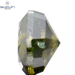 1.05 CT ハートシェイプ ナチュラル ダイヤモンド 強化グリーン カラー I2 クラリティ (6.19 MM)
