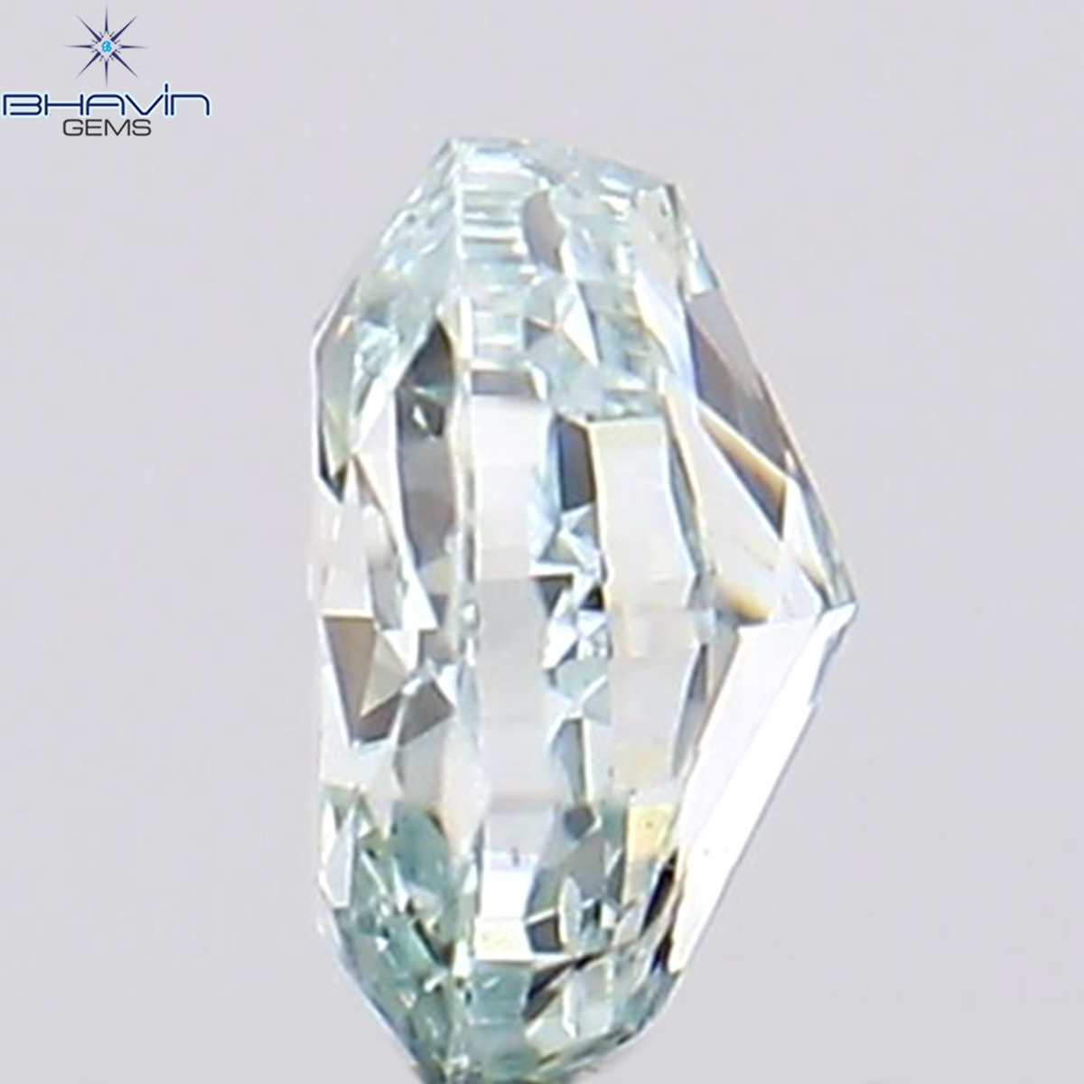 0.10 CT Natural Oval Diamond Enhanced Greenish Blue Color Clarity VS1 (3.14 MM)