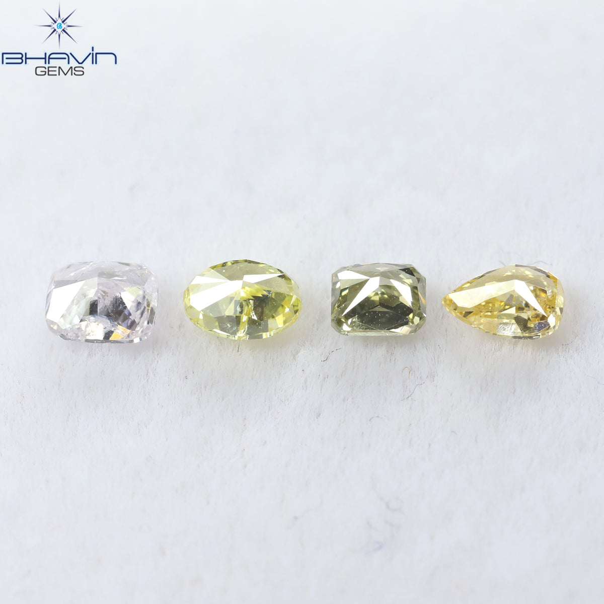 0.77 CT/4 Pcs Natural Mix Diamond Mix Fancy Color Clarity SI2 (4.20 MM)