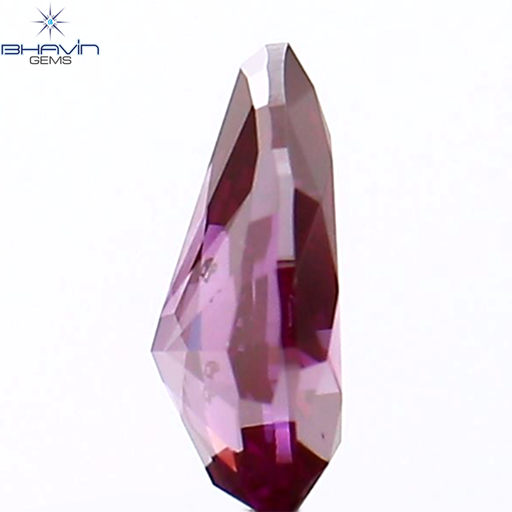 0.41 CT Natural Pear Diamond Enhanced Pink Color Clarity VS1 (5.94 MM)