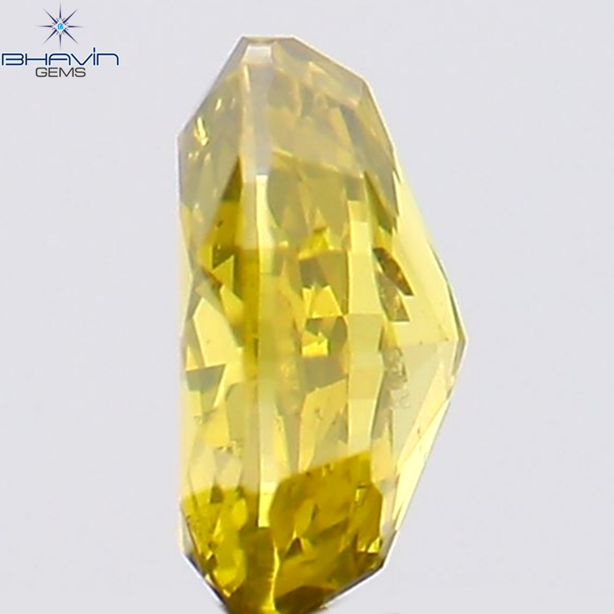 0.21 CT Natural Oval Diamond Enhanced Yellow Color Clarity SI1 (4.23 MM)