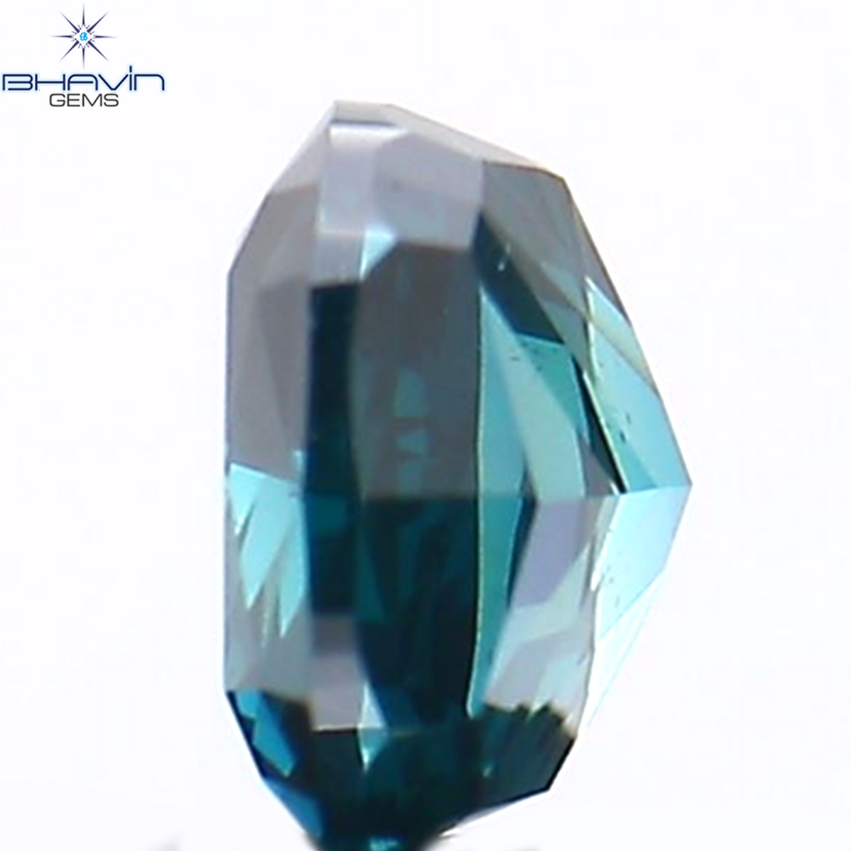 0.27 CT Natural Cushion Diamond Enhanced Blue Color Clarity VS2 (3.68 MM)