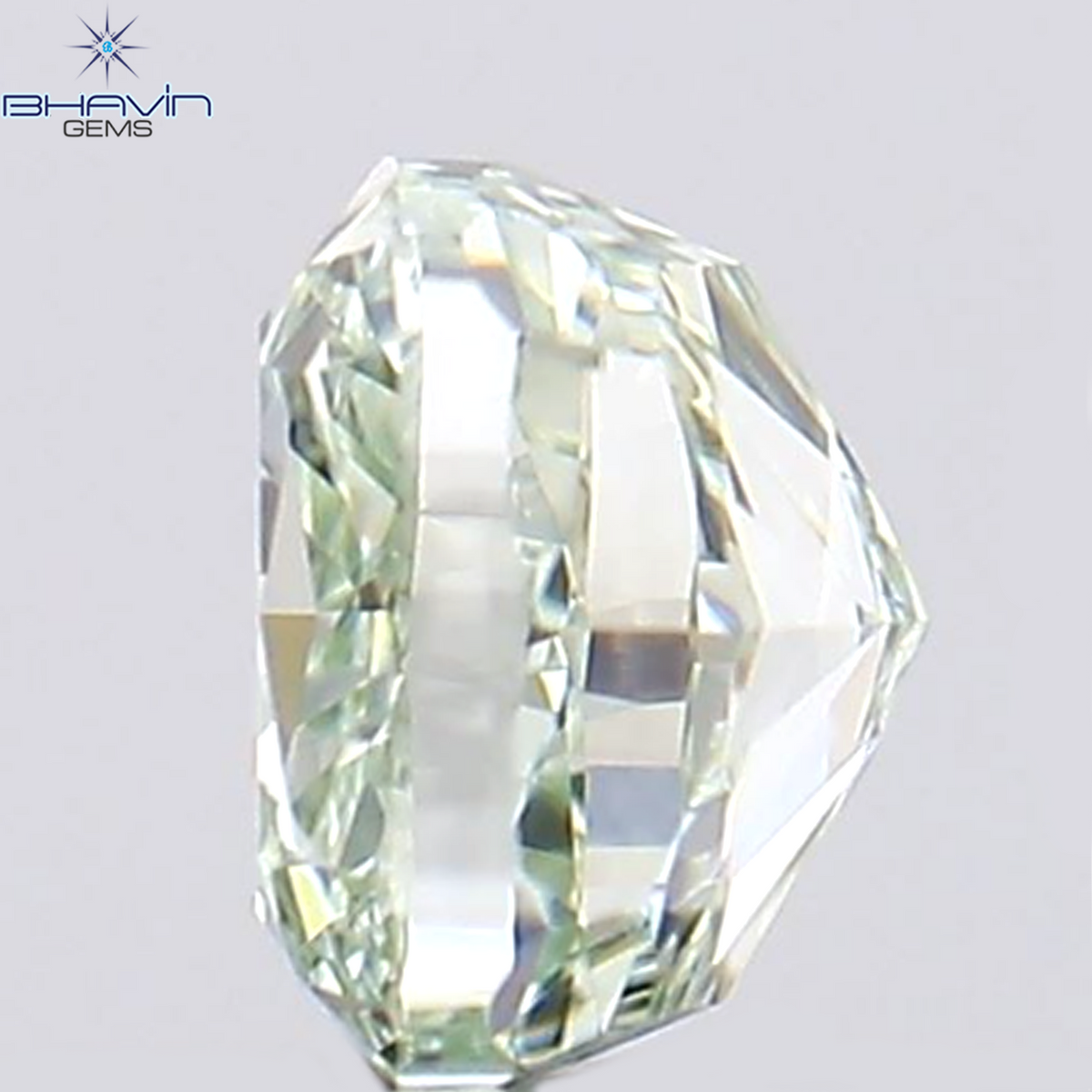0.31 CT Natural Cushion Diamond Enhanced Greenish Blue Color Clarity VS1 (3.63 MM)