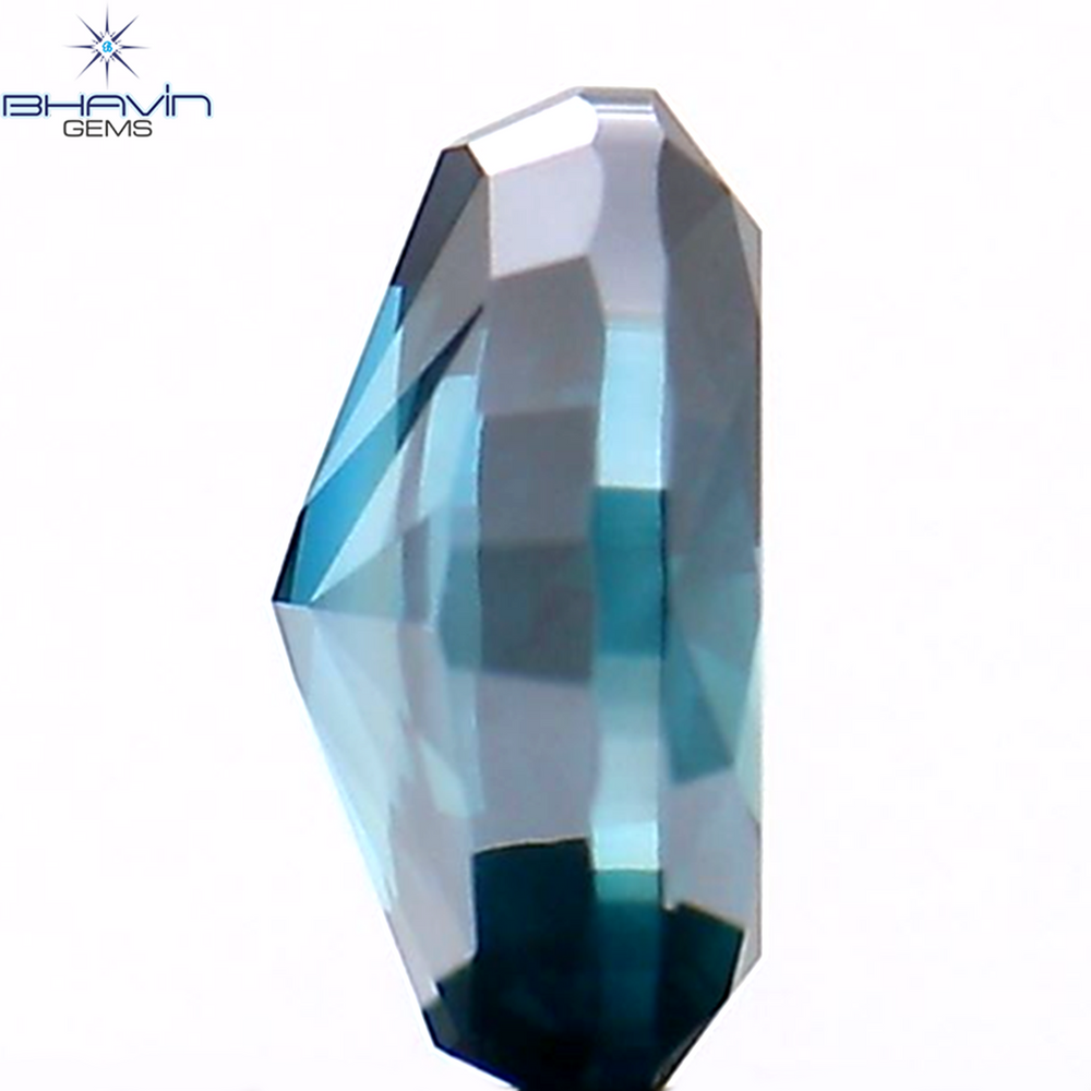 0.38 CT Oval Shape Natural Diamond Blue Color SI2 Clarity (5.00 MM)