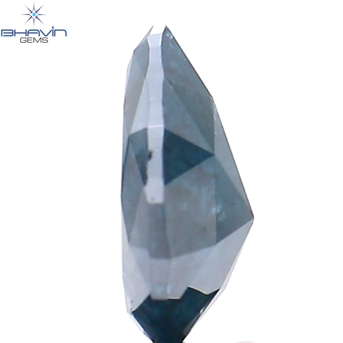 0.84 CT Natural Pear Diamond Enhanced Blue Color Clarity I3 (7.15 MM)