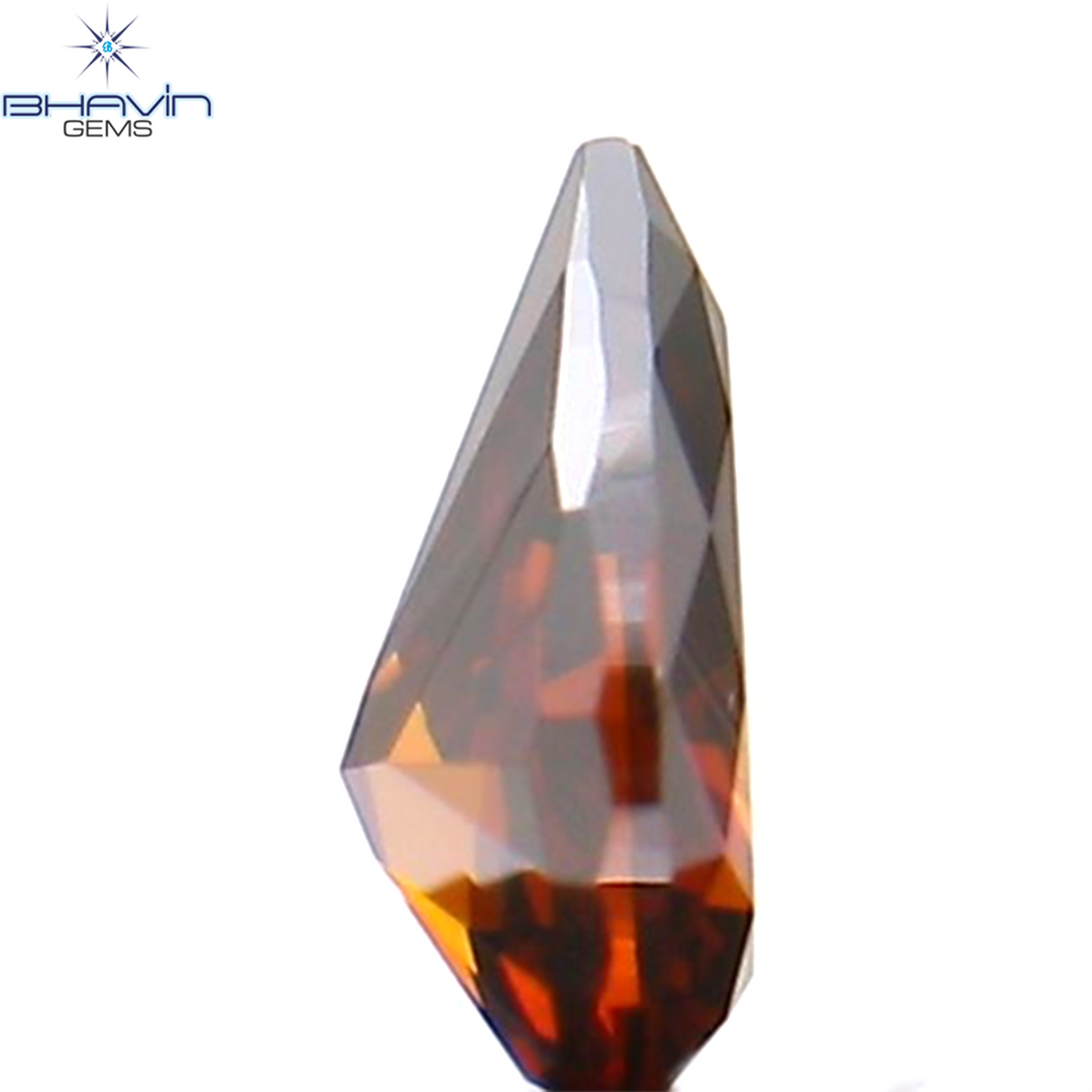 0.09 CT ペアシェイプ ナチュラル ダイヤモンド コニャック カラー VS1 クラリティ (3.70 MM)