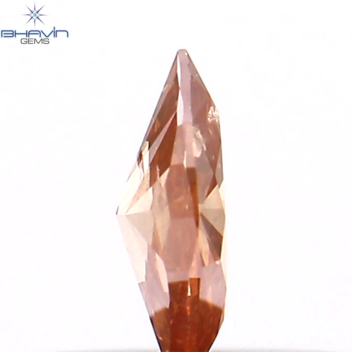 0.13 CT マーキス シェイプ ナチュラル ダイヤモンド ピンク カラー I1 クラリティ (5.05 MM)
