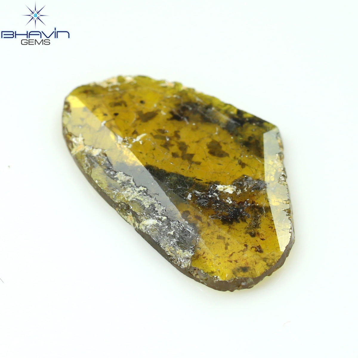 1.43 CT ハート スライス シェイプ ナチュラル ダイヤモンド イエロー カラー I3 クラリティ (14.08 MM)