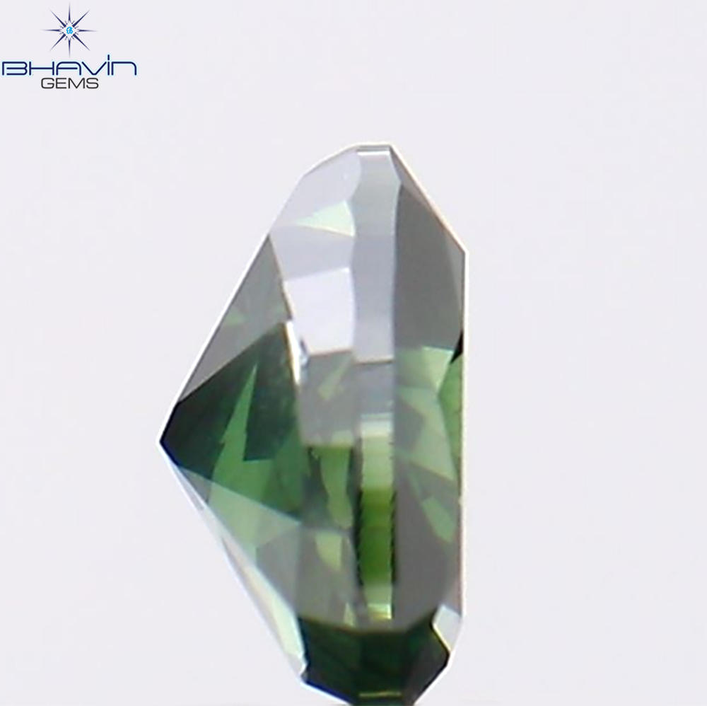 1.12 CT Natural Heart Diamond Enhanced Green Color Clarity SI1 (6.72 MM)