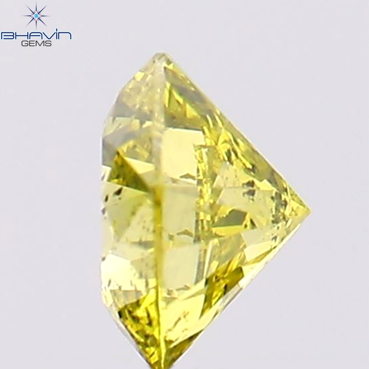 0.42 CT Natural Round Diamond Enhanced Yellow Color Clarity SI2 (4.73 MM)