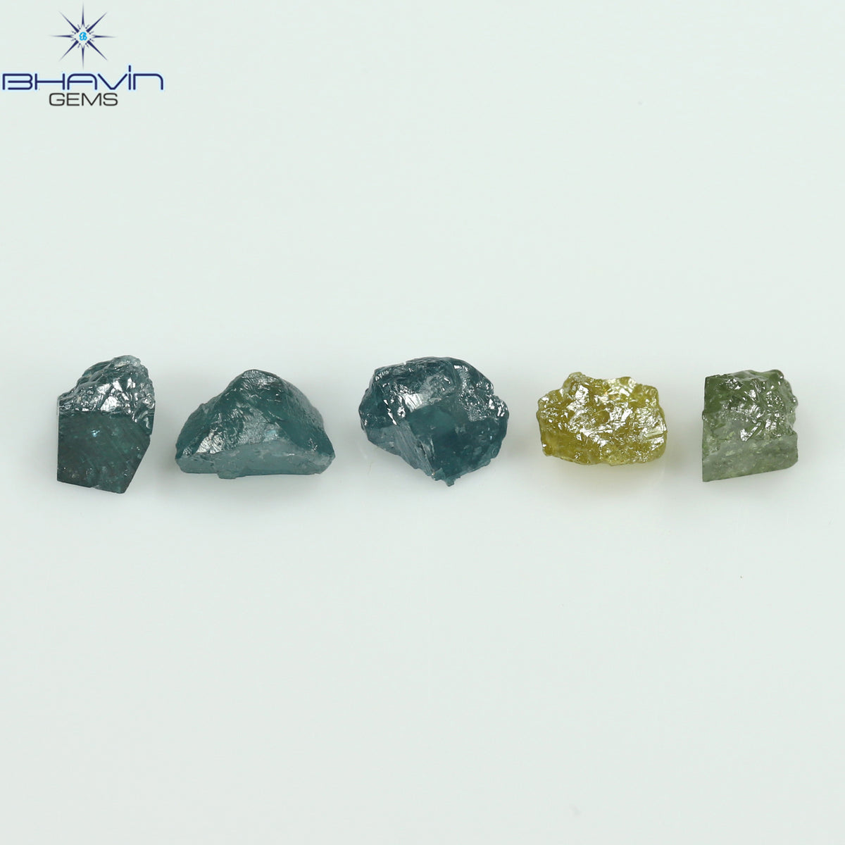 1.12 CT/5 Pcs Natural Rough Diamond Enhanced Mix Fancy Color Clarity I3 (4.41 MM)