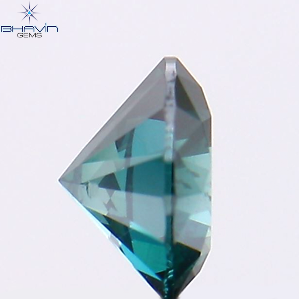 0.31 CT Natural Round Diamond Enhanced Blue Color Clarity VS2 (4.30 MM)