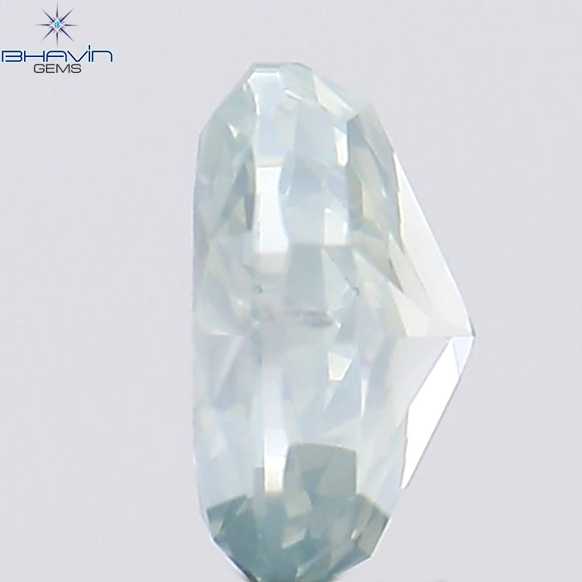 0.40 CT Natural Oval Diamond Enhanced Greenish Blue Color Clarity VS2 (4.92 MM)