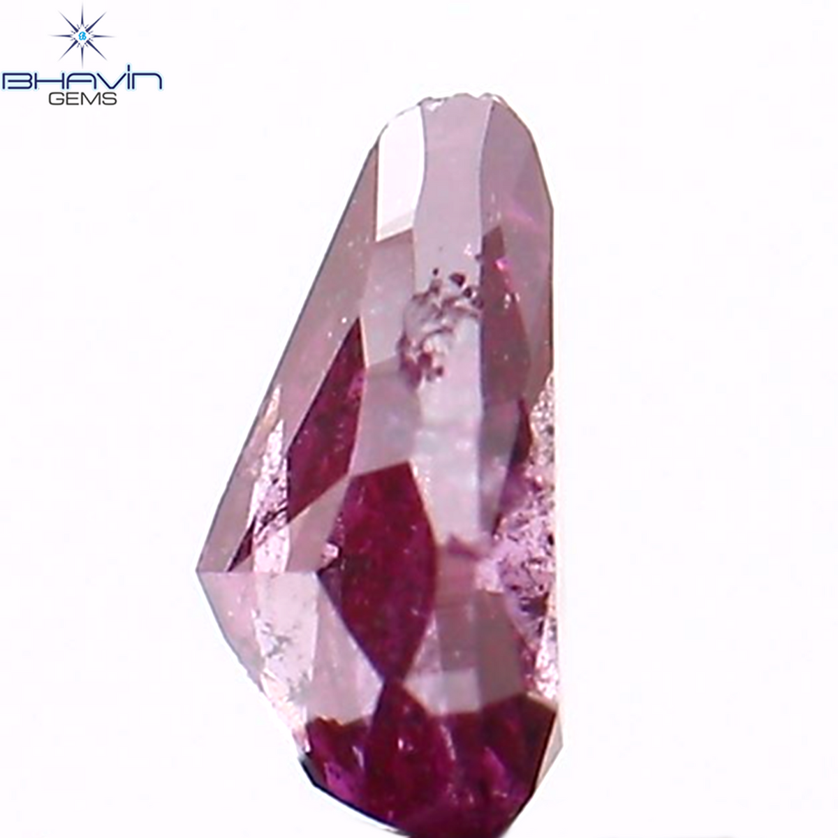 0.25 CT Natural Pear Diamond Enhanced Pink Color Clarity I3 (4.76 MM)