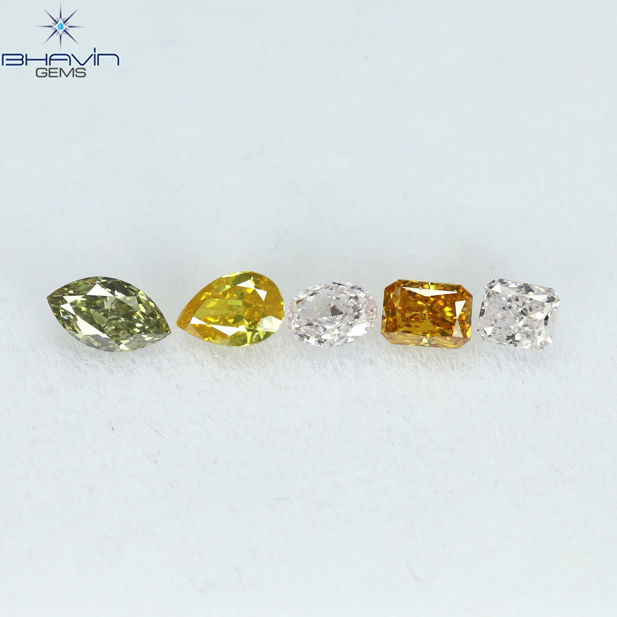 0.42 CT/5 Pcs Natural Mix Diamond Mix Fancy Color Clarity VS-SI (4.25 MM)