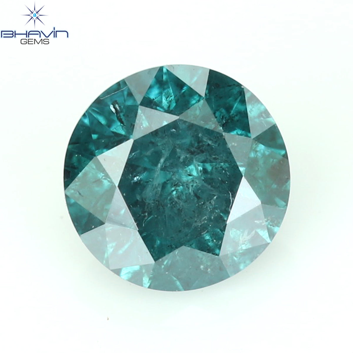 0.24 CT Natural Round Diamond Enhanced Blue Color Clarity I3 (3.85 MM)