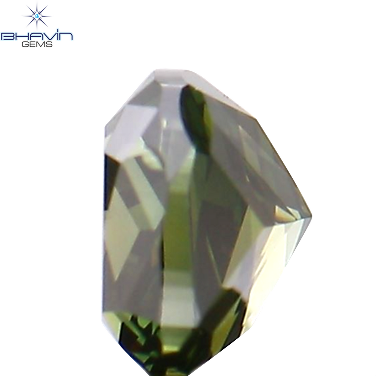 0.23 CT クッション シェイプ ナチュラル ルース ダイヤモンド 強化グリーン カラー VS1 クラリティ (3.40 MM)