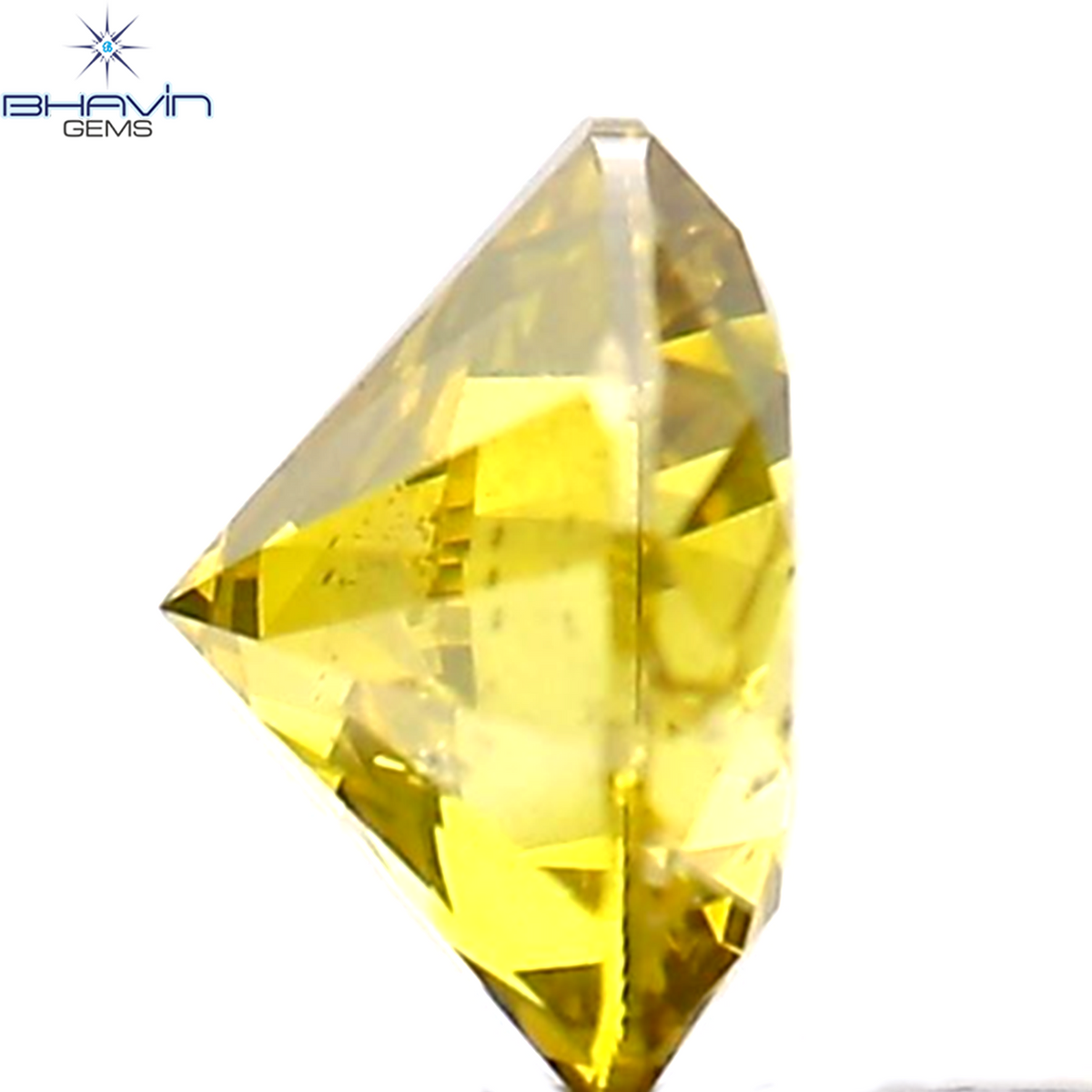 0.31 CT Natural Round Diamond Enhanced Yellow Color Clarity SI2 (4.32 MM)