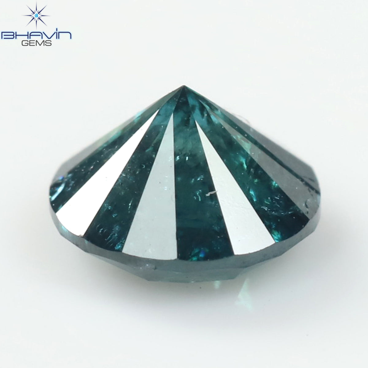 0.55 CT Natural Round Diamond Enhanced Blue Color Clarity I3 (5.04 MM)