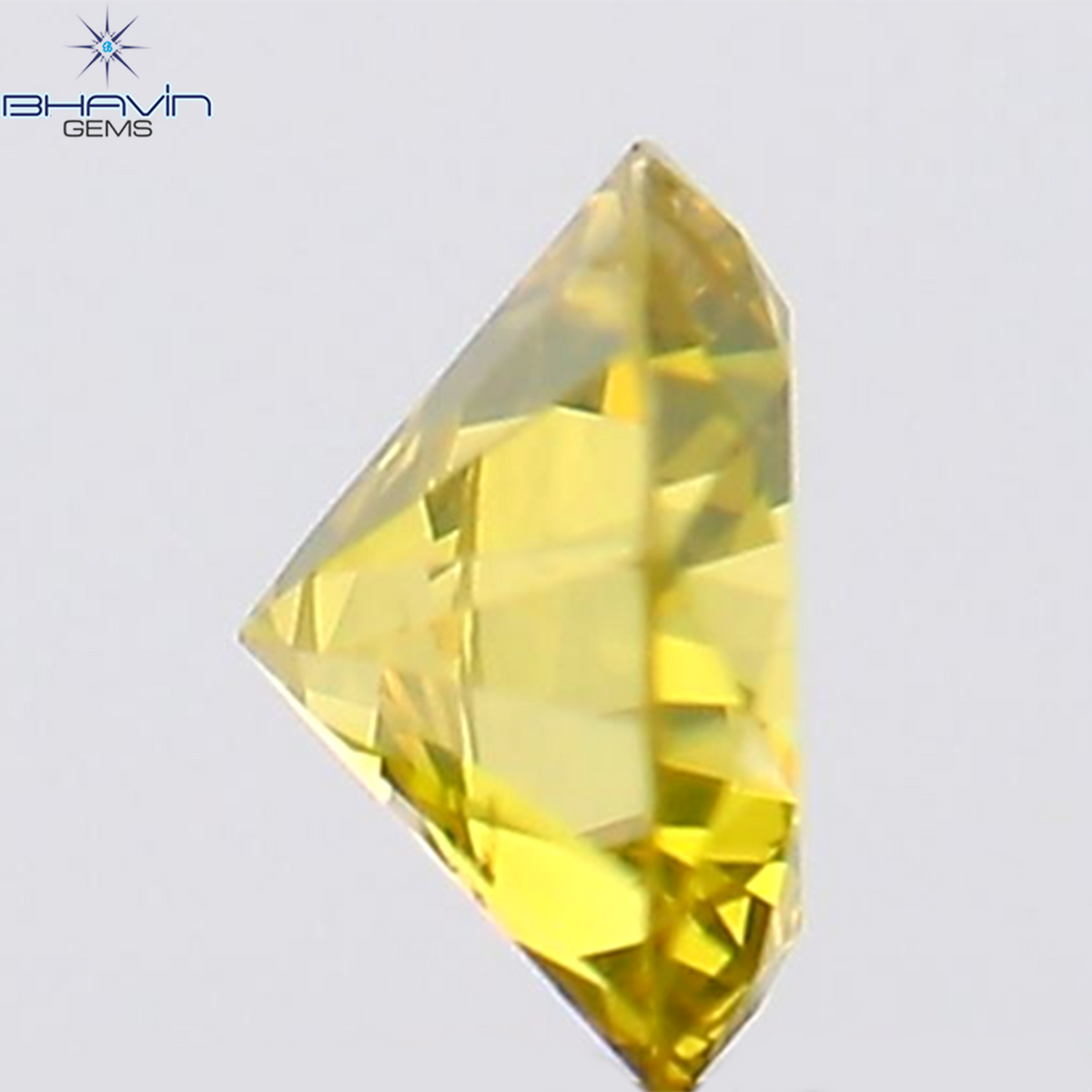 0.12 CT ラウンド シェイプ ナチュラル ダイヤモンド イエロー カラー SI1 クラリティ (3.27 MM)