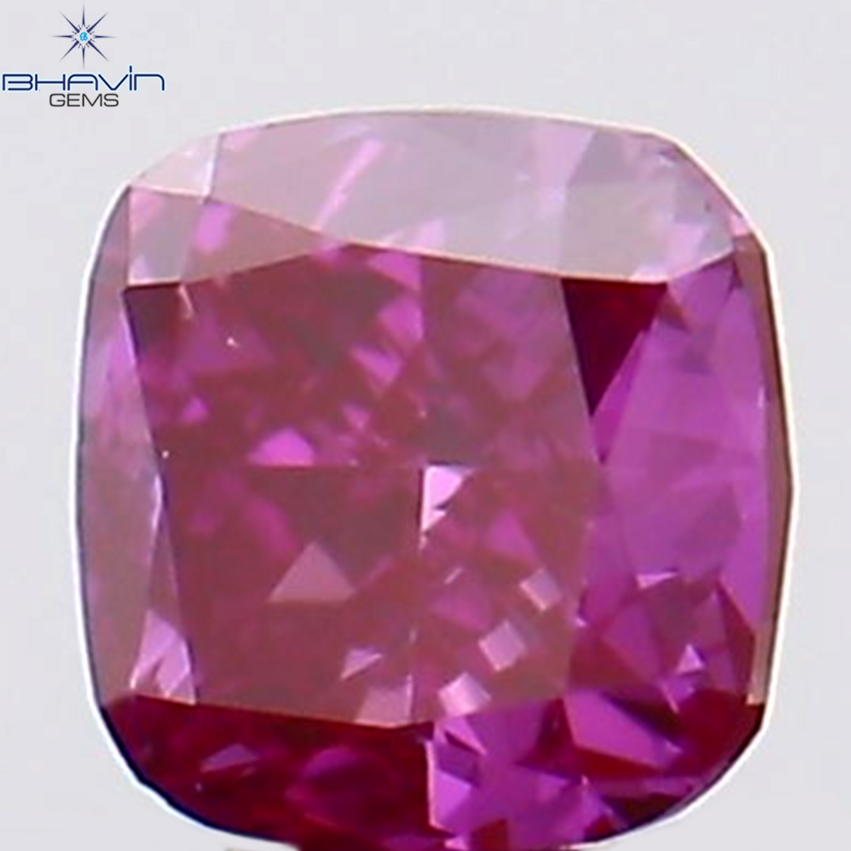 0.09 CT Natural Cushion Diamond Enhanced Pink Color Clarity VS1 (2.50 MM)