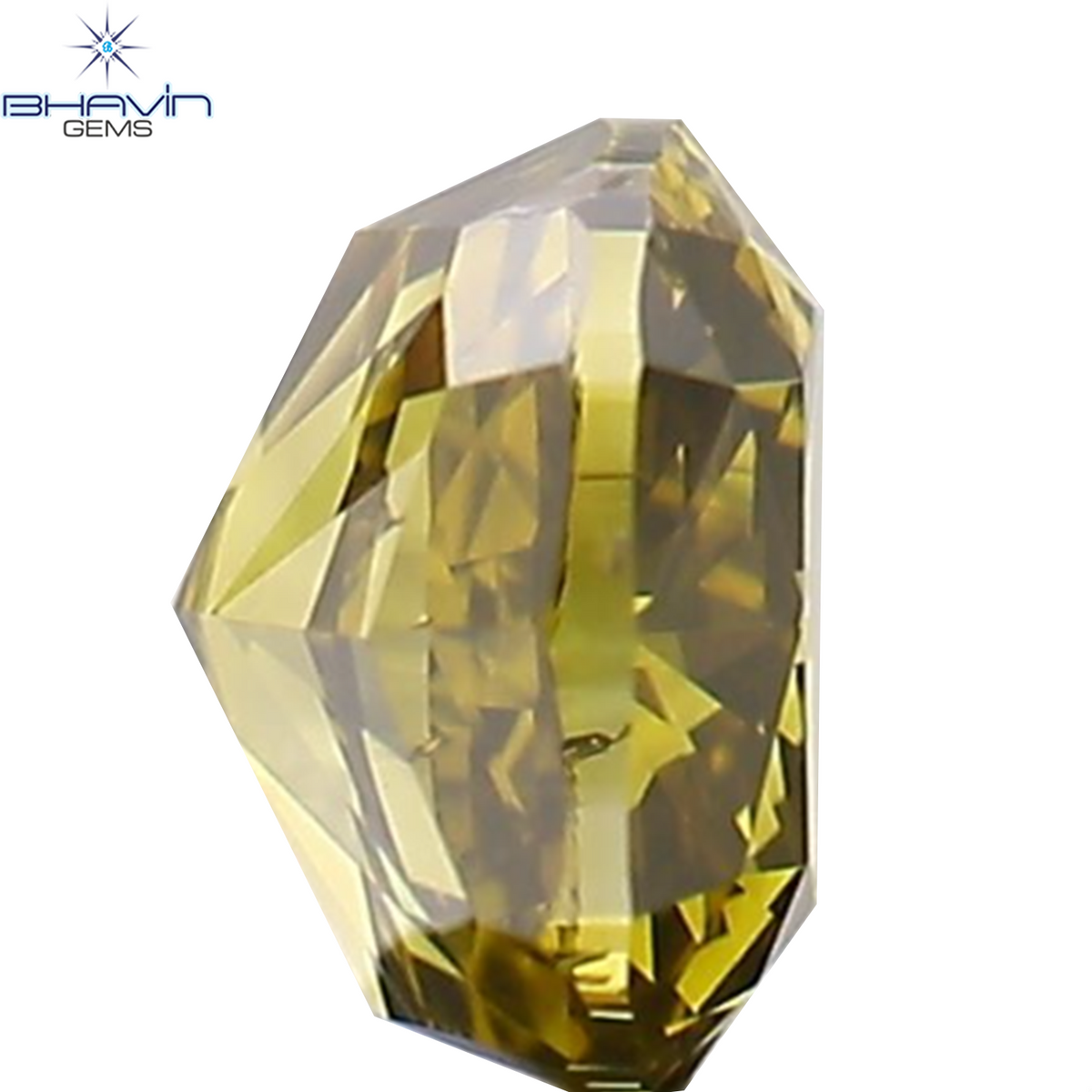 0.40 CT Natural Cushion Diamond Enhanced Green Color Clarity VS2 (4.10 MM)