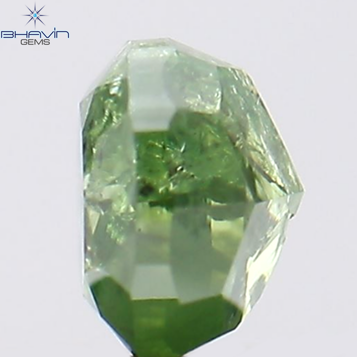 0.31 CT Natural Cushion Diamond Enhanced Green Color Clarity I3 (3.70 MM)