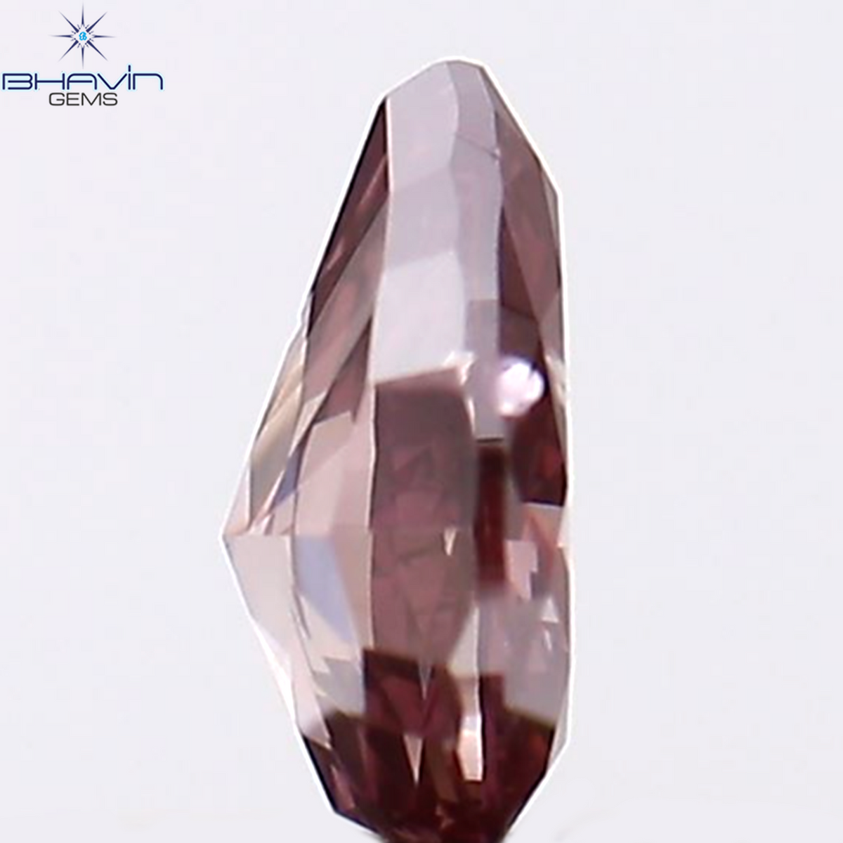 0.09 CT ペアシェイプ ナチュラル ダイヤモンド ピンク色 VS1 クラリティ (3.45 MM)