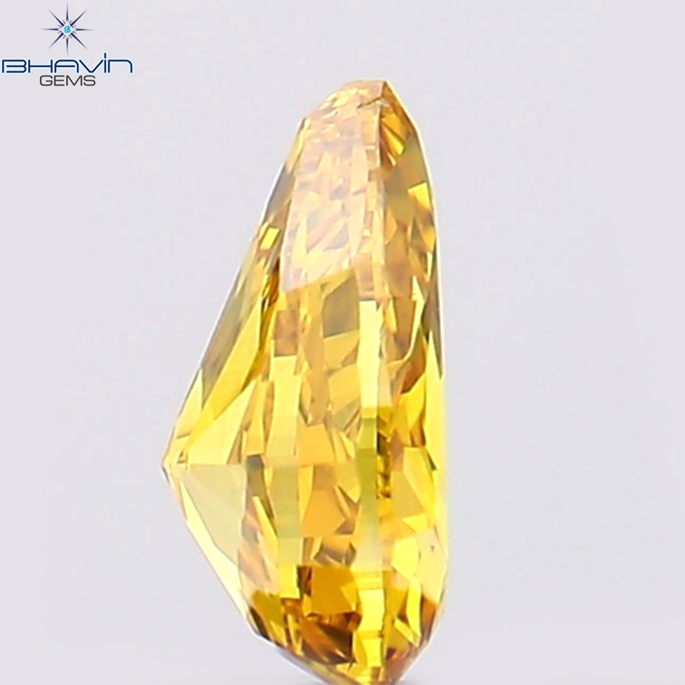 0.28 CT ペアシェイプ ナチュラル ダイヤモンド 強化オレンジ色 VS1 クラリティ (5.13 MM)